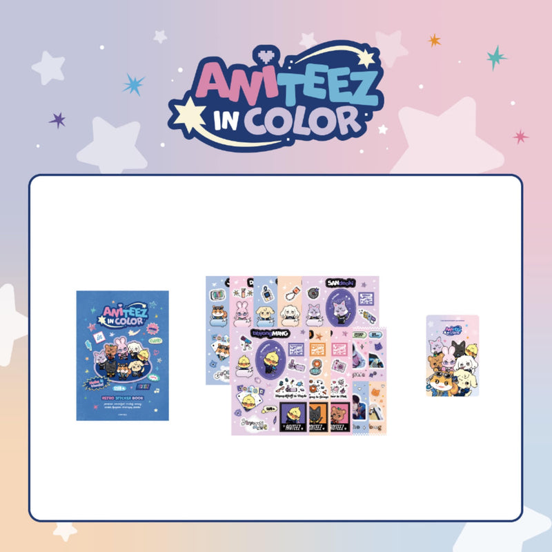 (PREORDER)  ATEEZ - ANITEEZ IN COLOR POP UP OFFICIAL MD RETRO STICKER BOOK