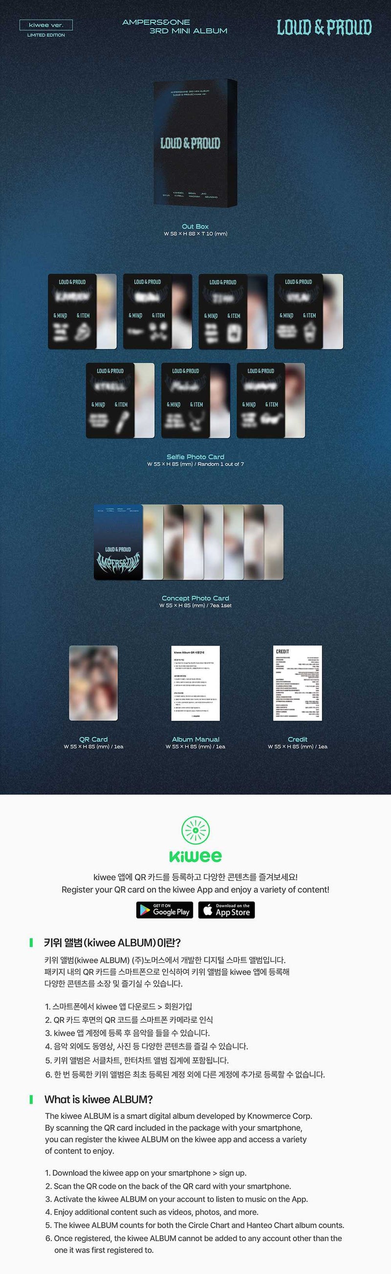 AMPERS&ONE - 3RD MINI ALBUM - LOUD & PROUD - KIWEE VER.