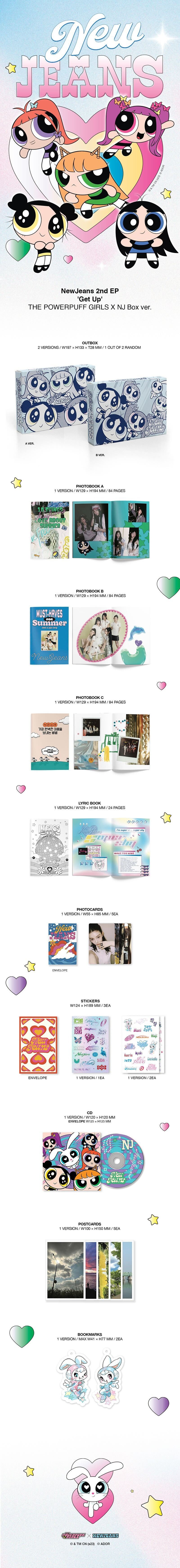 NEWJEANS - 2ND EP ALBUM - 'GET UP' (THE POWERPUFF GIRLS x NJ BOX VER.)