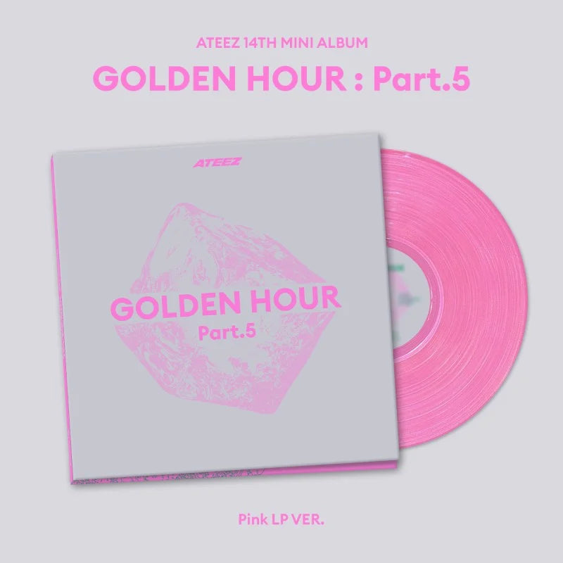 ATEEZ - 14TH MINI ALBUM - GOLDEN HOUR : PART. 5 (PINK LP VER