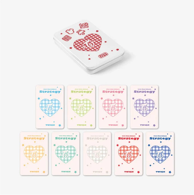 TWICE - Tin Case Photocard Set ['STRATEGY' POP-UP in Seoul Official MD]
