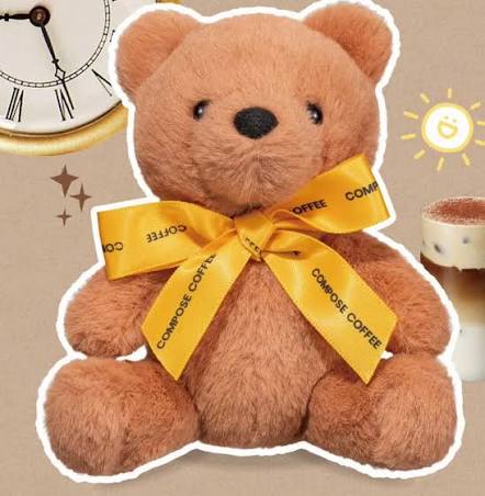 BTS V - TAEHYUNG COMPOSE COFFEE - TEDDY BEAR