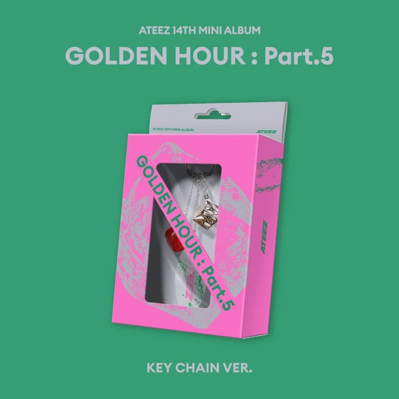 (PREORDER EARLY-MID JULY) ATEEZ - 14TH MINI ALBUM - GOLDEN HOUR : PART. 5 (KEY CHAIN VER.)