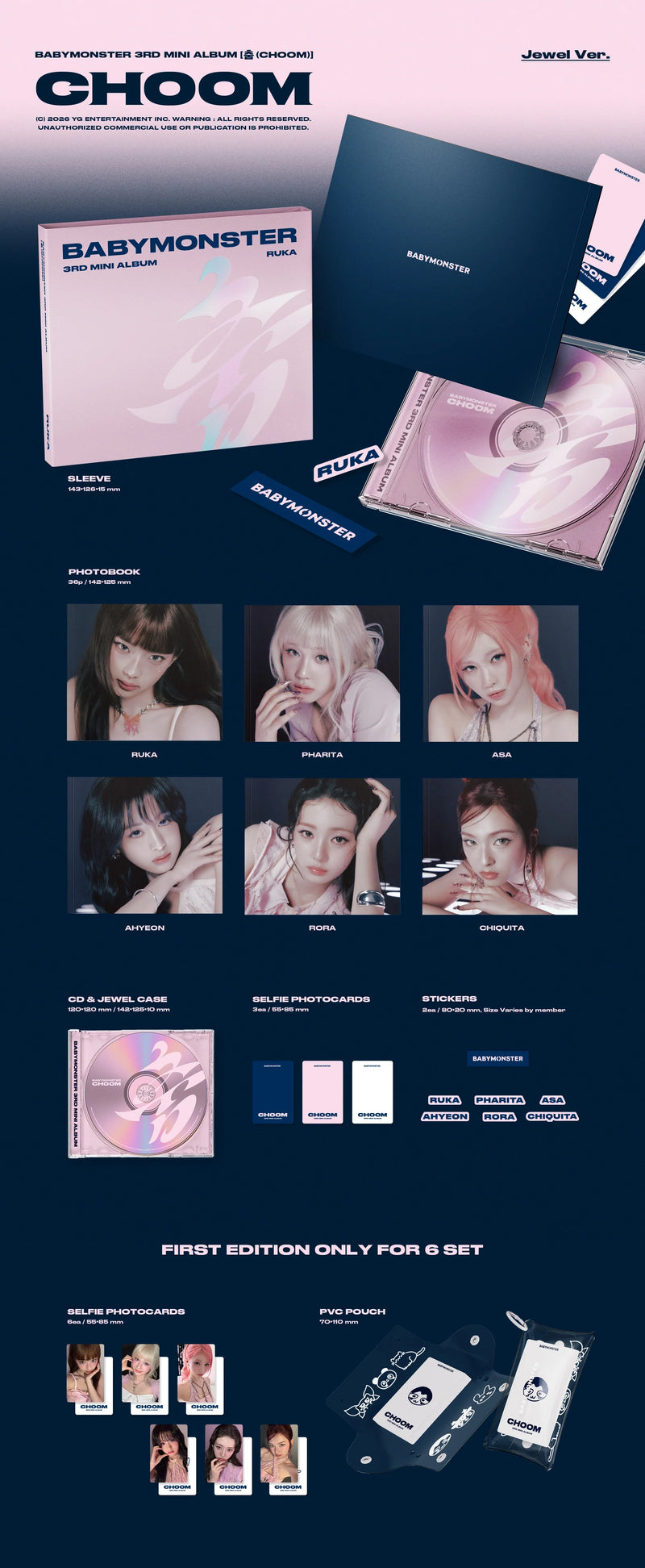 BABYMONSTER - 3RD MINI ALBUM - CHOOM (JEWEL VER.)