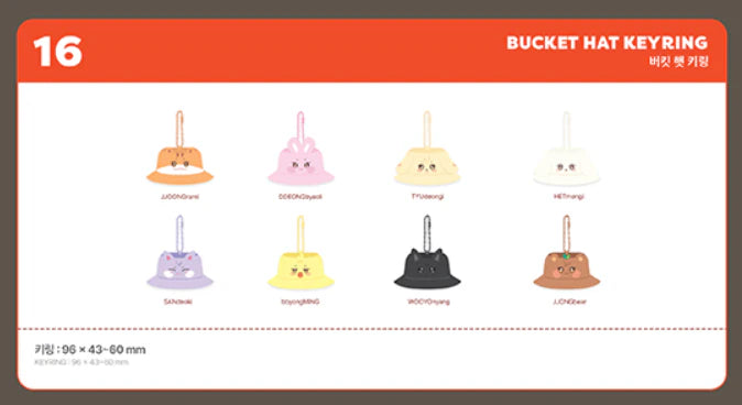 ATEEZ - ANITEEZ IN TREASURE (BUCKET HAT KEYRING)