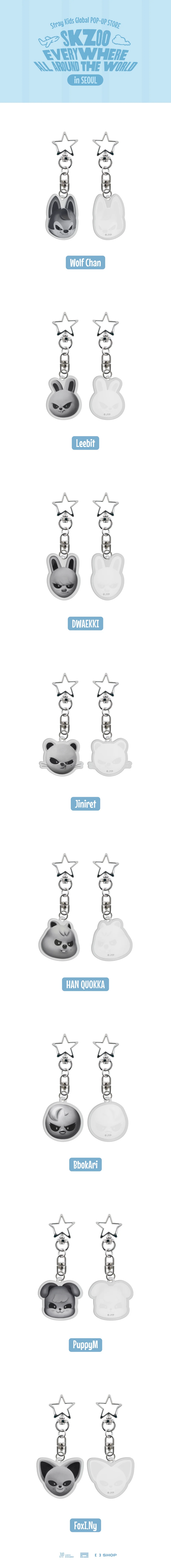 (RELEASE DATE: SEPT-OCT) STRAY KIDS - SKZOO EVERYWHERE ALL AROUND IN SEOUL OFFICIAL MD EVIL SKZOO ACRYLIC KEYRING