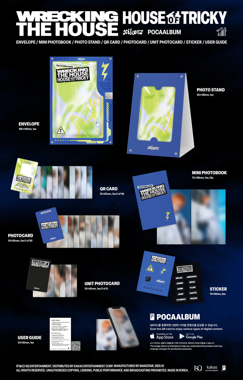 (MAKESTAR PRE-ORDER EVENT) XIKERS - 6TH MINI ALBUM [HOUSE OF TRICKY : WRECKING THE HOUSE] (POCAALBUM)