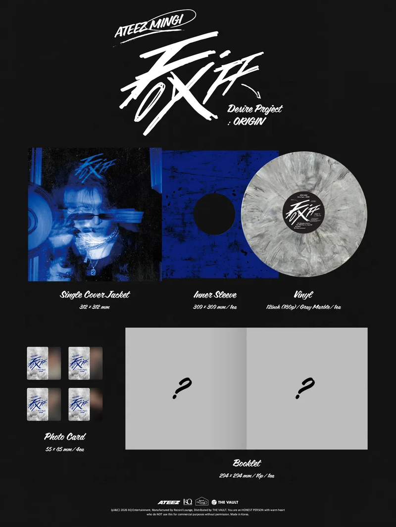 ATEEZ - MINGI - FIX OFF DESIRE PROJECT : ORIGIN (VINYL) — Oh Seoul ATEEZ - MINGI - FIX OFF DESIRE PROJECT : ORIGIN (VINYL) — Oh Seoul