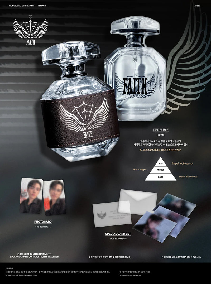 (PREORDER END OF DEC 2025) ATEEZ - HBD - HONGJOONG - FAITH 2024 BIRTHDAY MD PERFUME