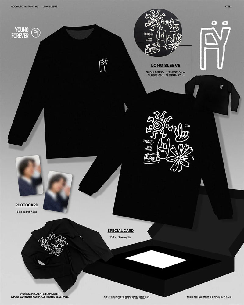 ATEEZ - HBD - WOOYOUNG - LONG SLEEVE : FY BIRTHDAY MD — Oh Seoul Happy ATEEZ - HBD - WOOYOUNG - LONG SLEEVE : FY BIRTHDAY MD — Oh Seoul Happy