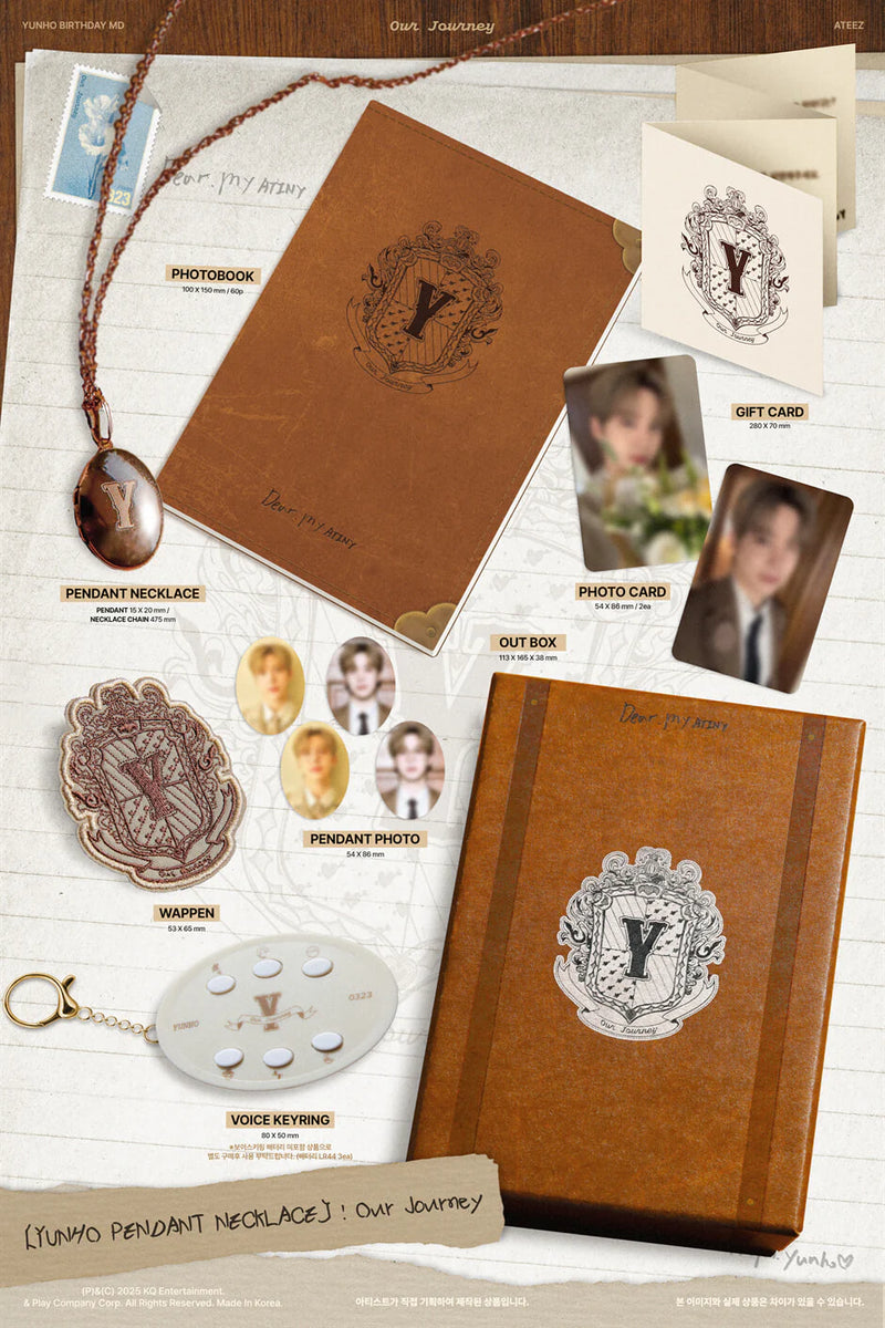 ATEEZ - YUNHO PENDANT NECKLACE : OUR JOURNEY