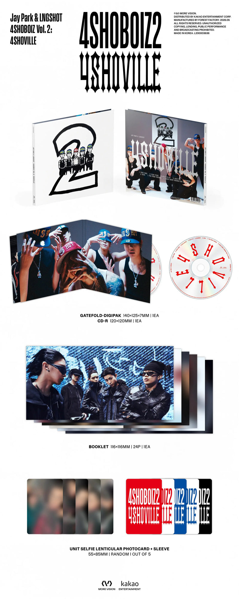 (RELEASE DATE EARLY JUNE) JAY PARK & LNGSHOT - 4SHOBOIZ Vol. 2: 4SHOVILLE