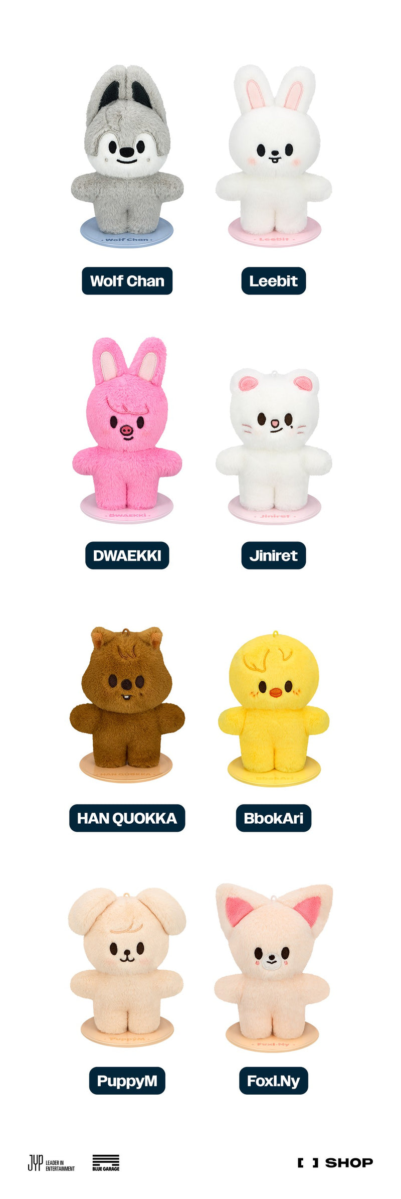 (PREORDER) STRAY KIDS - dominATE : celebrATE WORLD TOUR OFFICIAL MERCH - SKZOO STANDING PLUSH