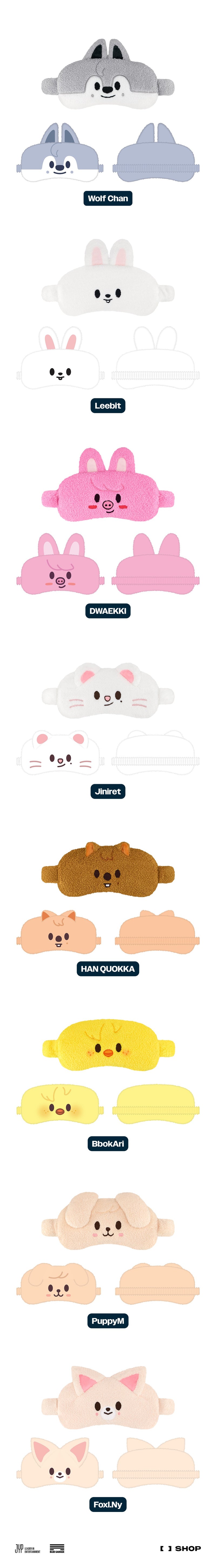 (PREORDER) STRAY KIDS - dominATE : celebrATE WORLD TOUR OFFICIAL MERCH - SKZOO SLEEP MASK