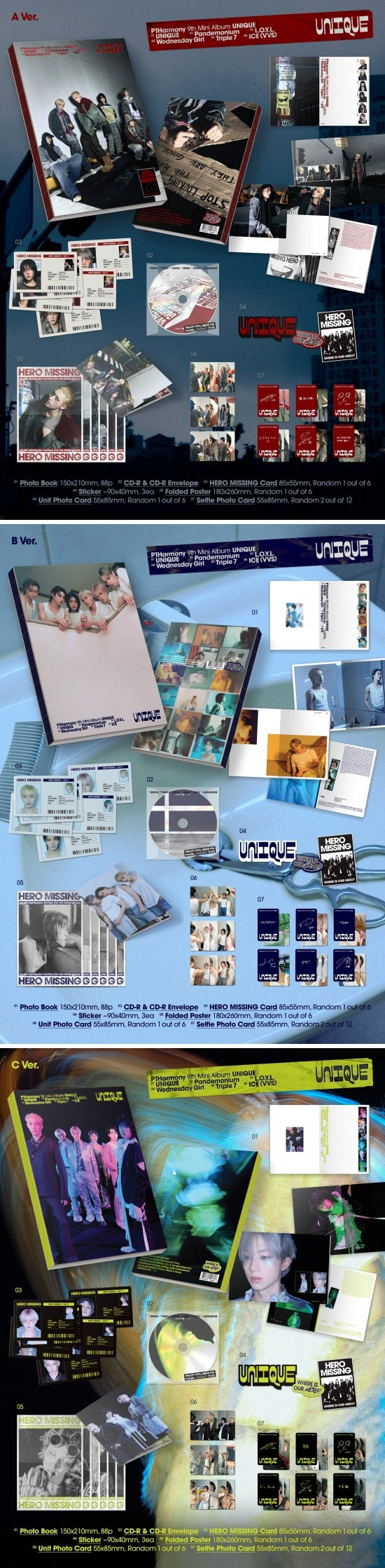 P1HARMONY - 9TH MINI ALBUM - UNIQUE (PHOTOBOOK VER.)