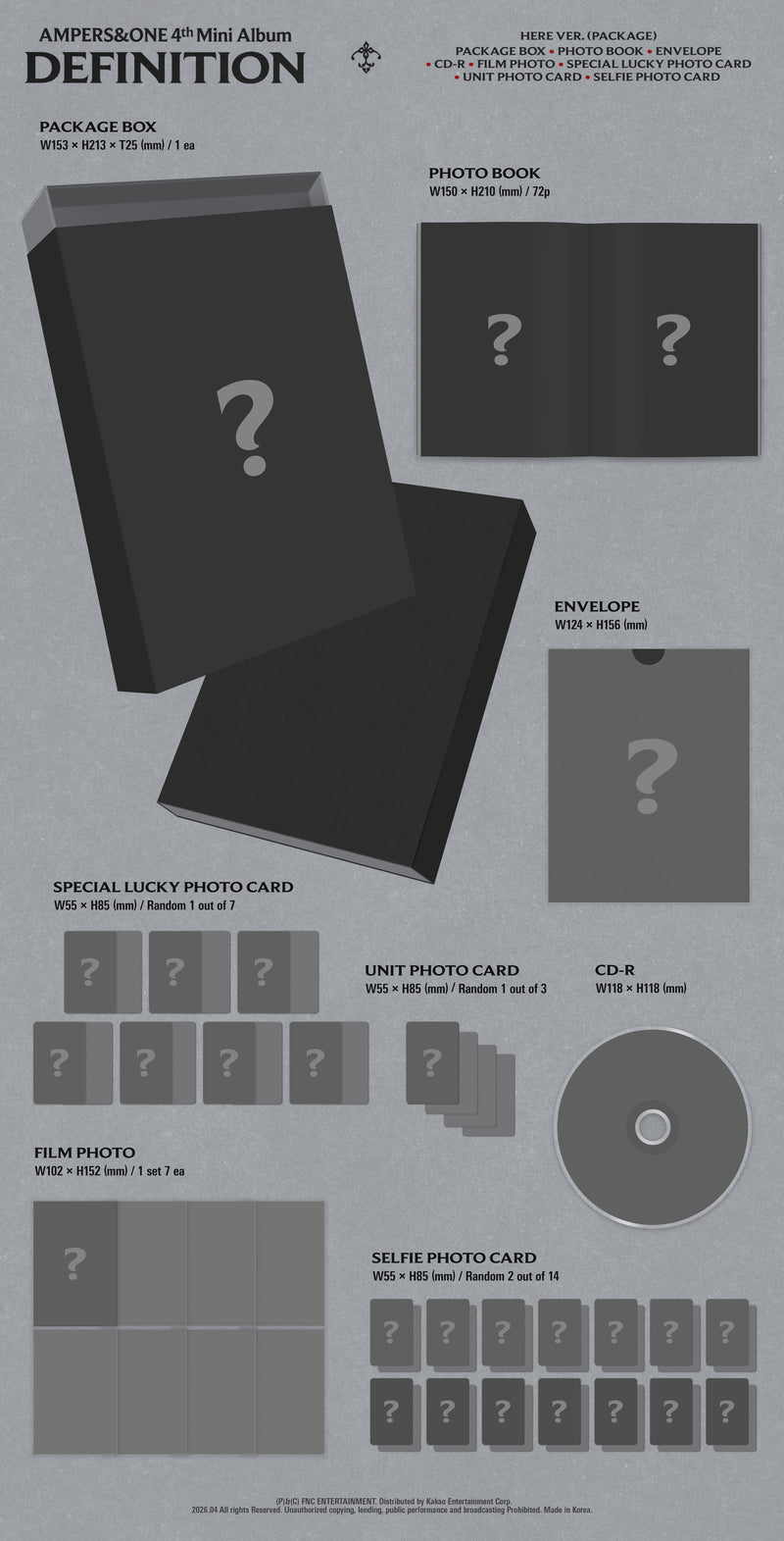 (PREORDER) AMPERS&ONE - 4TH MINI ALBUM - DEFINITION (HERE VER.)