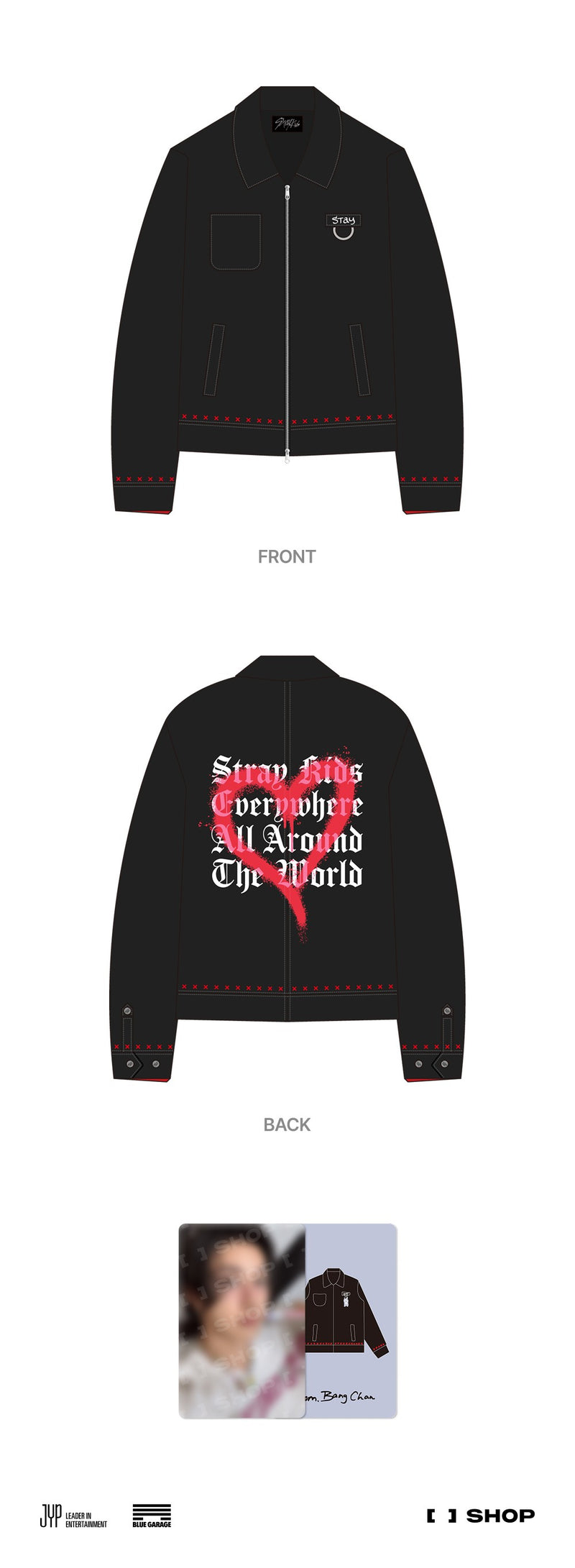 (PREORDER) STRAY KIDS - dominATE : celebrATE WORLD TOUR OFFICIAL MERCH - JACKET BY BANG CHAN