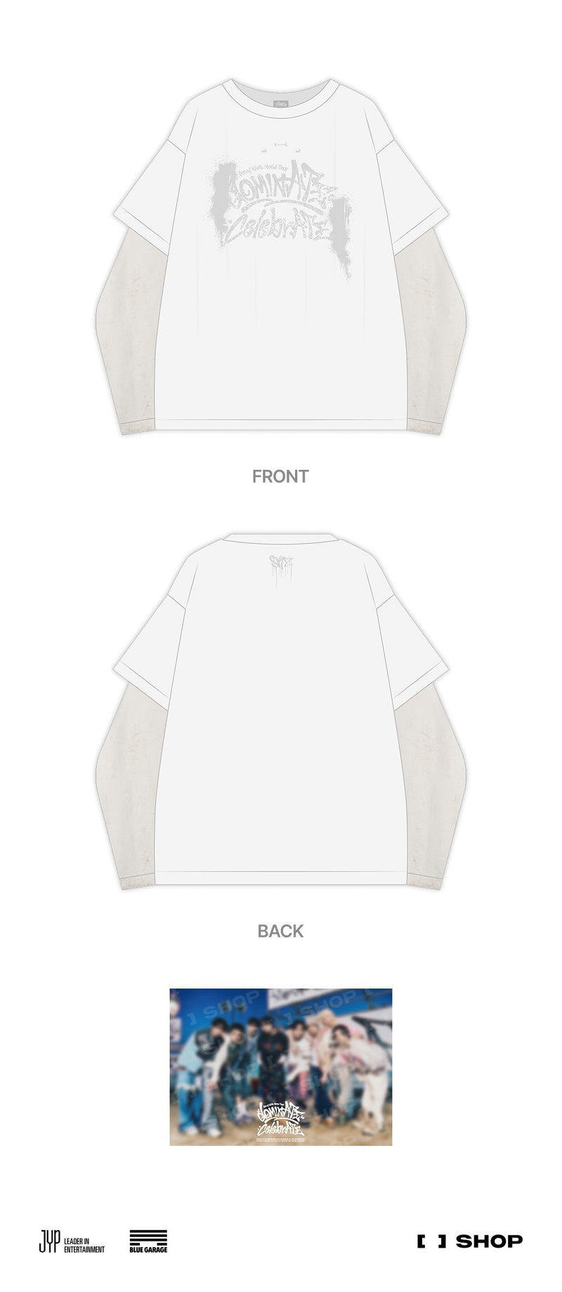 (PREORDER) STRAY KIDS - dominATE : celebrATE WORLD TOUR OFFICIAL MERCH - LAYERED LONG SLEEVE