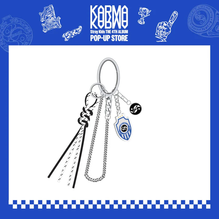 (PREORDER) STRAY KIDS - KARMA POP UP STORE - OFFICIAL MD - CEREMONY METAL KEYRING
