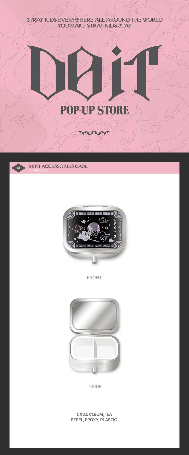 (PREORDER) STRAY KIDS - DO IT POP UP STORE OFFICIAL MD MINI ACCESSORIES CASE