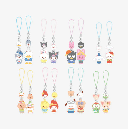 (PREORDER NOV-DEC) STRAY KIDS - SKZOO X SANRIO CHARACTERS - OFFICIAL MD  - MINI FIGURE COUPLE KEYRING