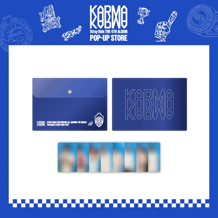 (PREORDER) STRAY KIDS - KARMA POP UP STORE - OFFICIAL MD - PVC POUCH