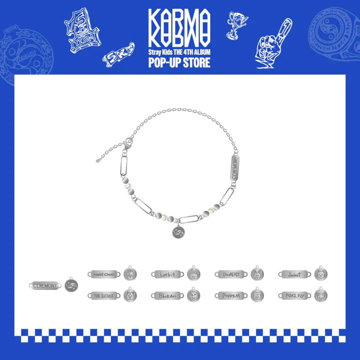 (PREORDER) STRAY KIDS - KARMA POPUP STORE - OFFICIAL MD - SKZOO CEREMONY NECKLACE