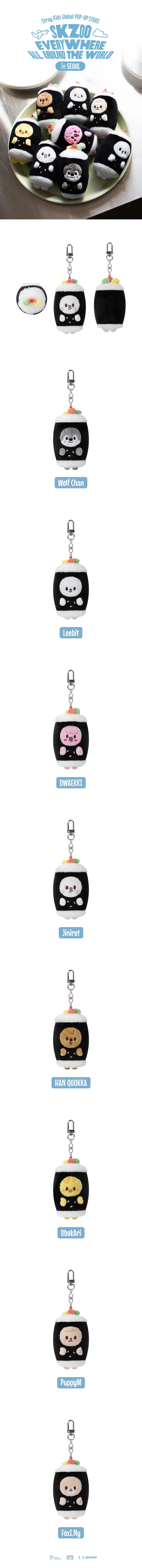 STRAY KIDS - SKZOO EVERYWHERE ALL AROUND IN SEOUL OFFICIAL MD SKZOO KEYRING SEOUL VER