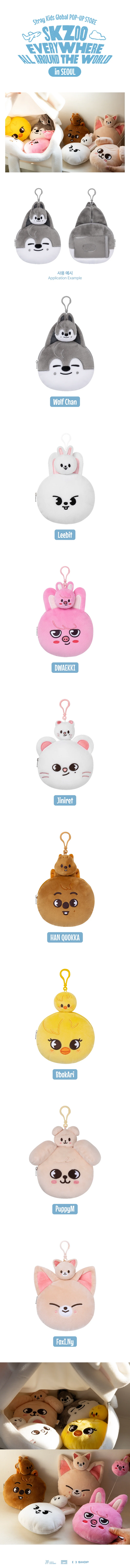(RELEASE DATE: SEPT-OCT) STRAY KIDS - SKZOO EVERYWHERE ALL AROUND IN SEOUL OFFICIAL MD REEL FACE SET