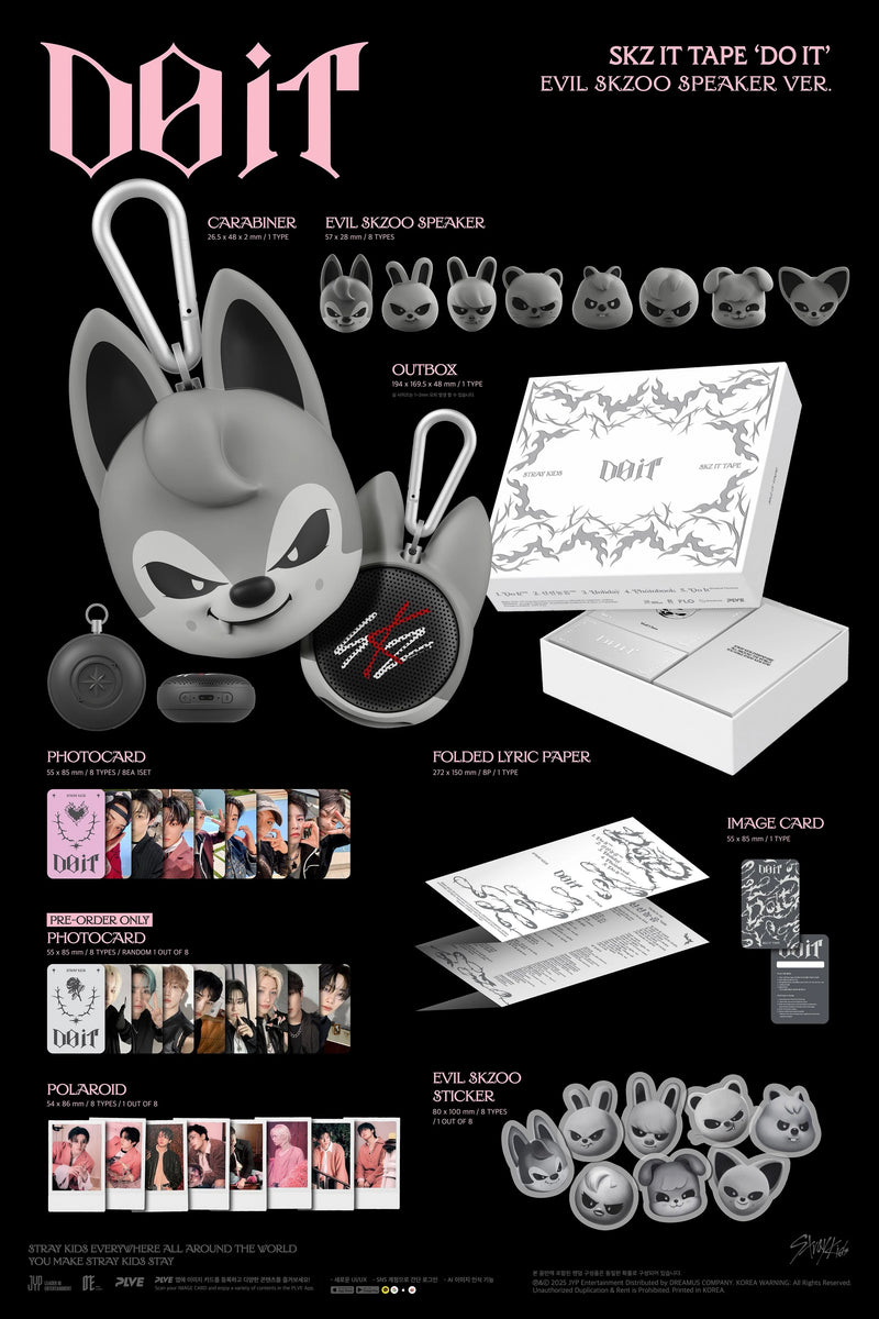 STRAY KIDS - DO IT SKZ IT TAPE ALBUM EVIL SKZOO SPEAKER VER — Oh STRAY KIDS - DO IT SKZ IT TAPE ALBUM EVIL SKZOO SPEAKER VER — Oh