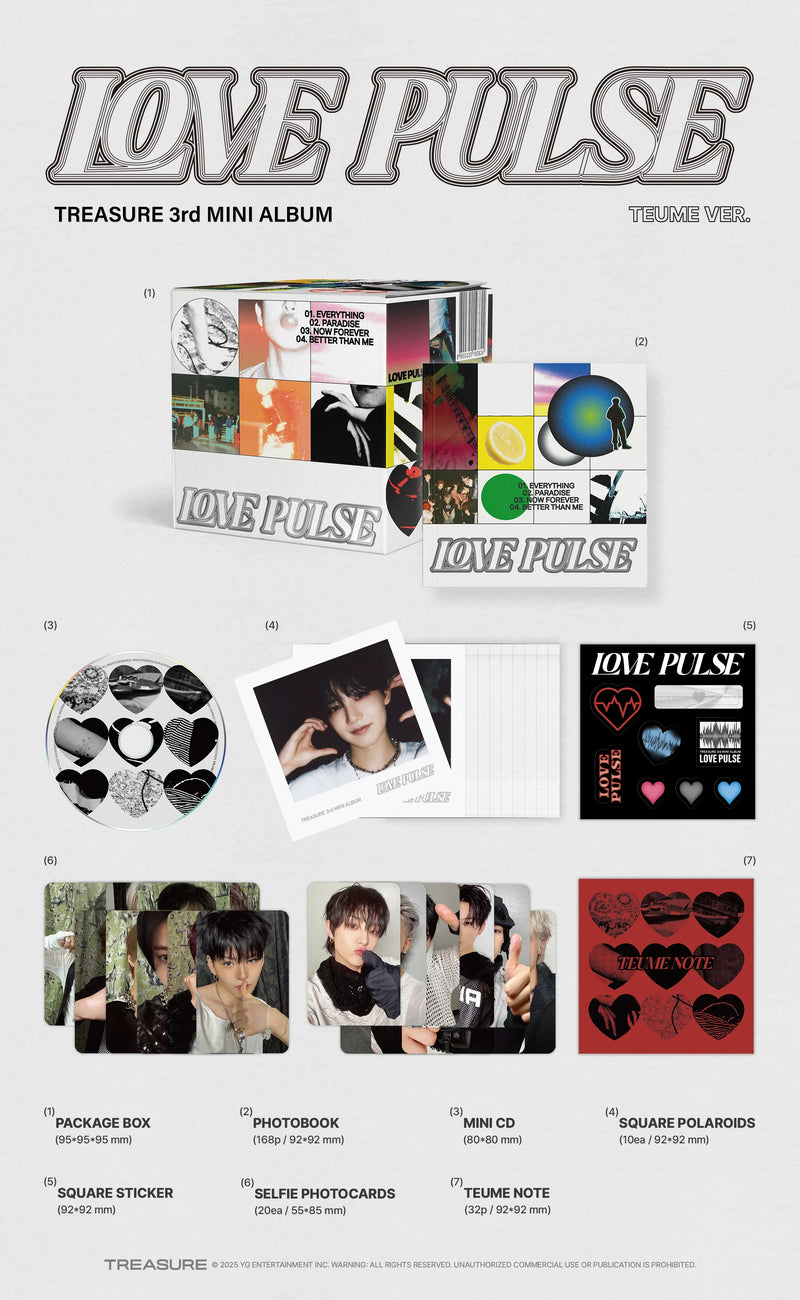 TREASURE - 3RD MINI ALBUM - LOVE PULSE (TEUME VER.)