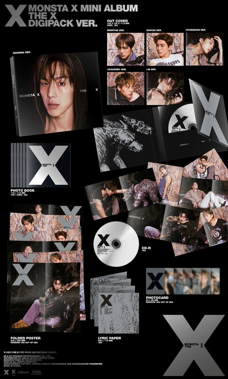 MONSTA X - 13TH MINI ALBUM - THE X (DIGIPACK VER)