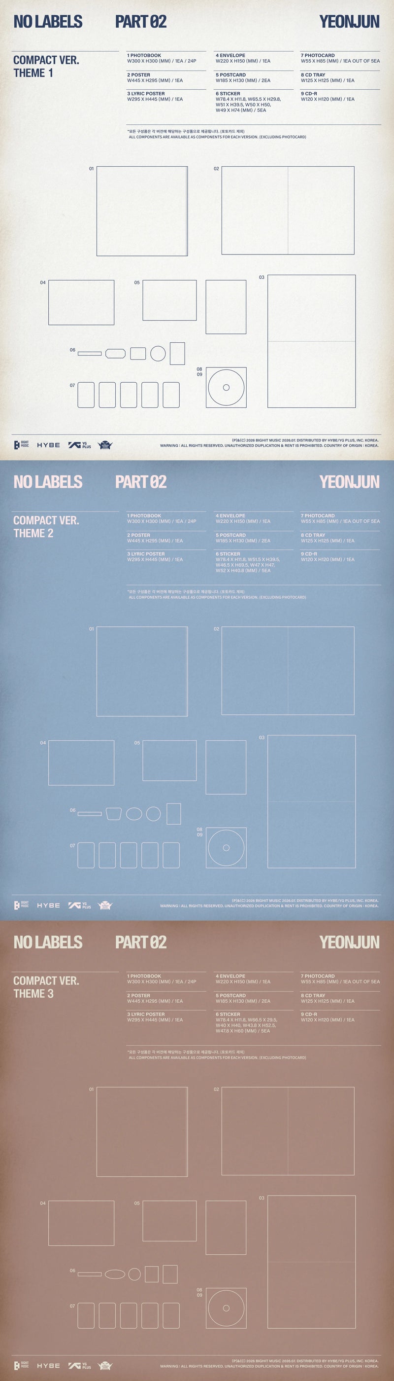 (PREORDER LATE JULY) YEONJUN (TXT) - NO LABELS: PART 02 (COMPACT VER.)