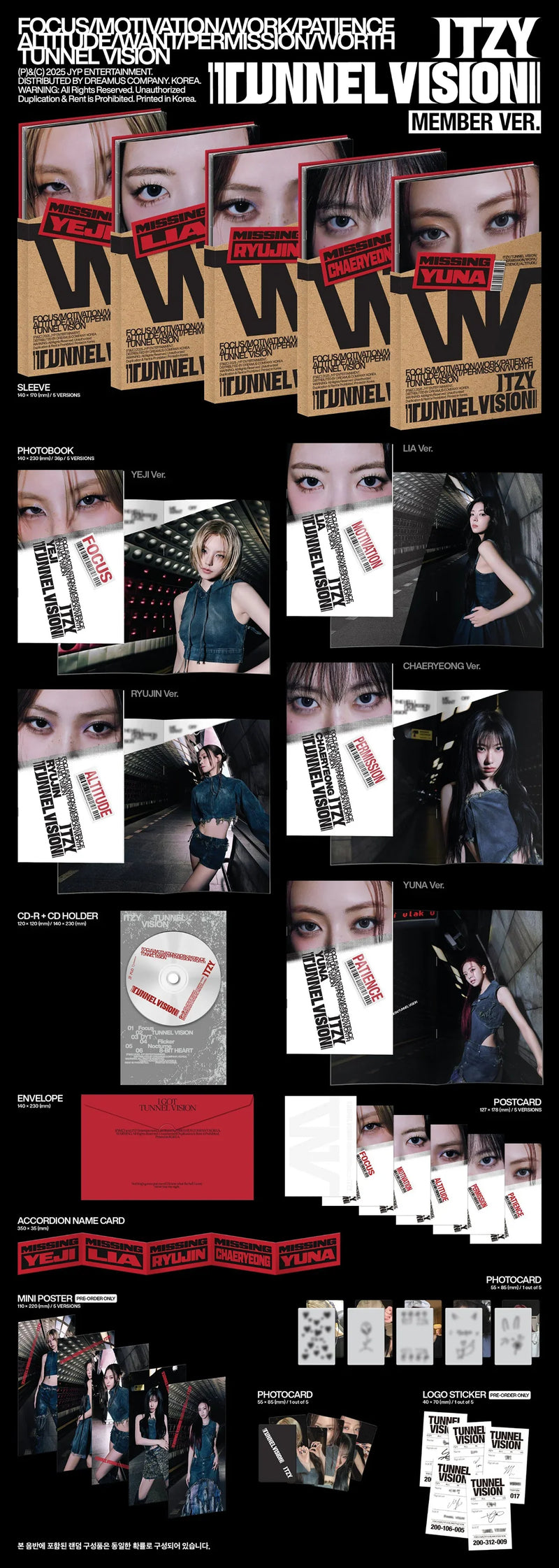 ITZY Album - TUNNEL VISION (Member Ver.)