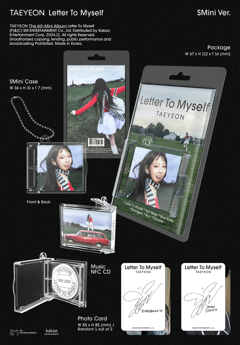 TAEYEON -  6TH MINI ALBUM - LETTER TO MYSELF (SMINI VER.)