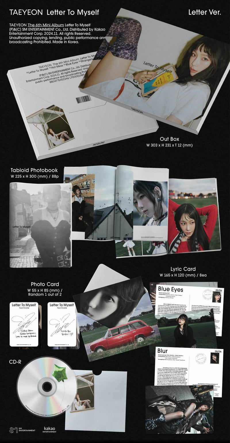 TAEYEON - 6TH MINI ALBUM - LETTER TO MYSELF (LETTER VER.)