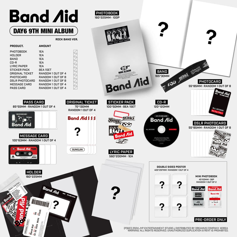 DAY6 - 9TH MINI ALBUM - BAND AID
