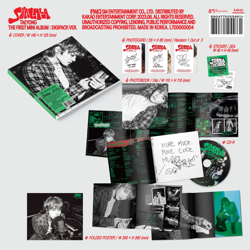 TAEYONG - NCT - 1ST MINI ALBUM - SHALALA (DIGIPACK VER.)
