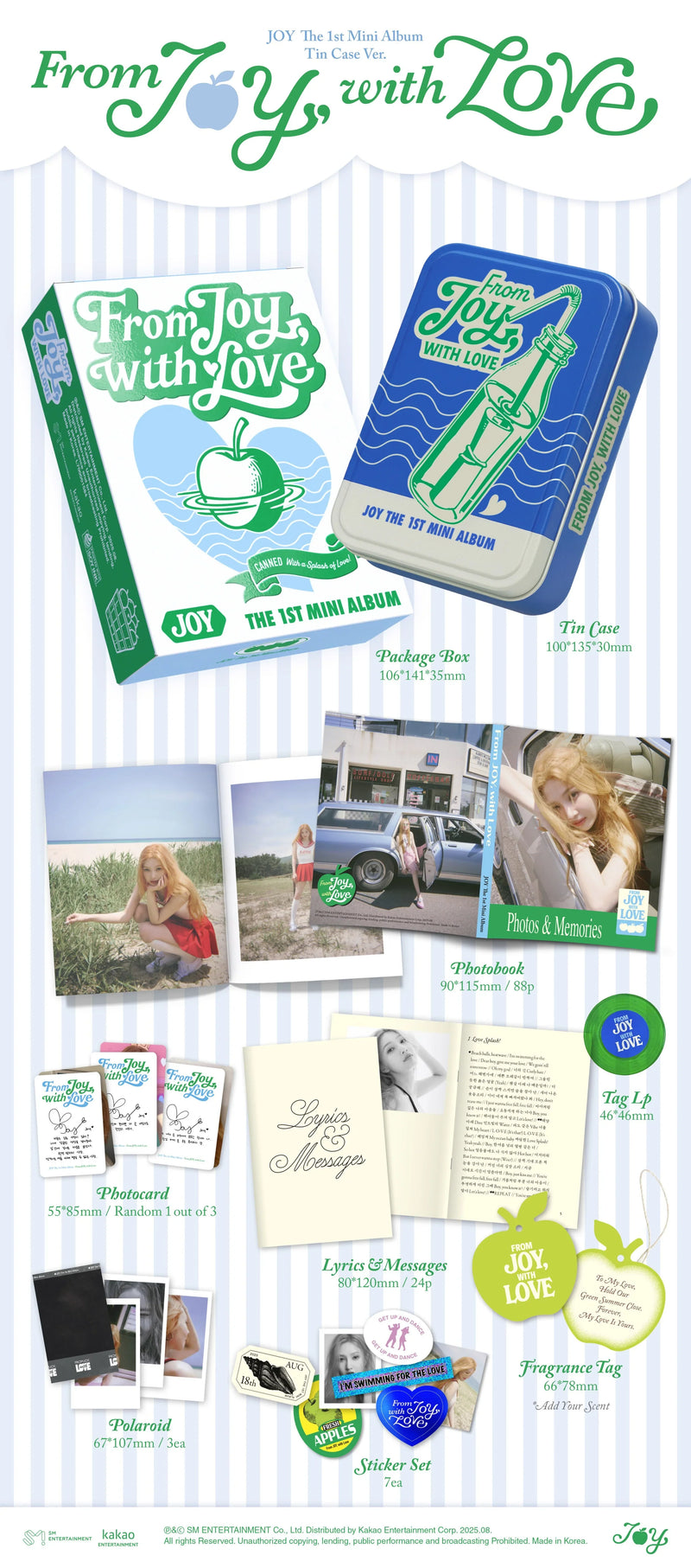 JOY - 1ST MINI ALBUM - FROM JOY, WITH LOVE (TIN CASE VER.)