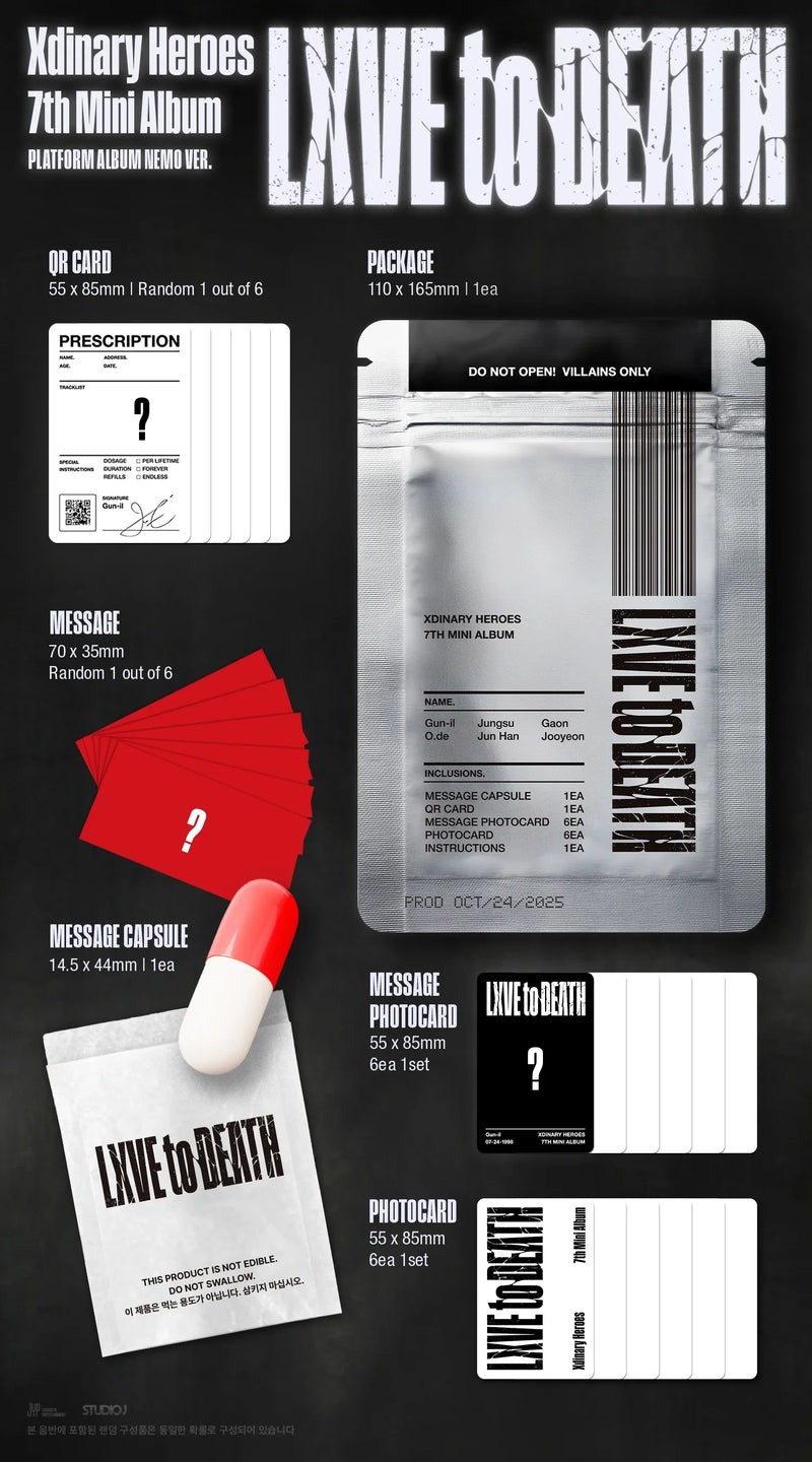 XDINARY HEROES -7TH MINI ALBUM - LXVE to DEATH (PLATFORM ALBUM NEMO VER.)