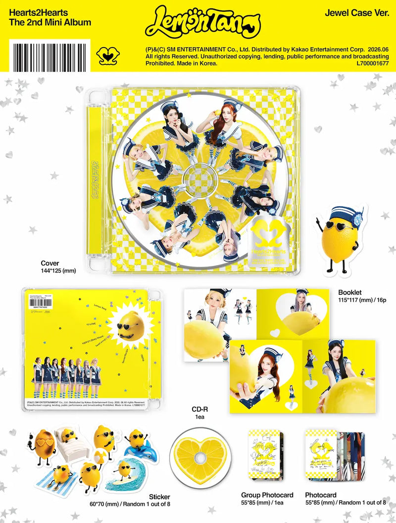 HEARTS2HEARTS - 2ND MINI ALBUM - LEMON TANG (JEWEL CASE VER.)