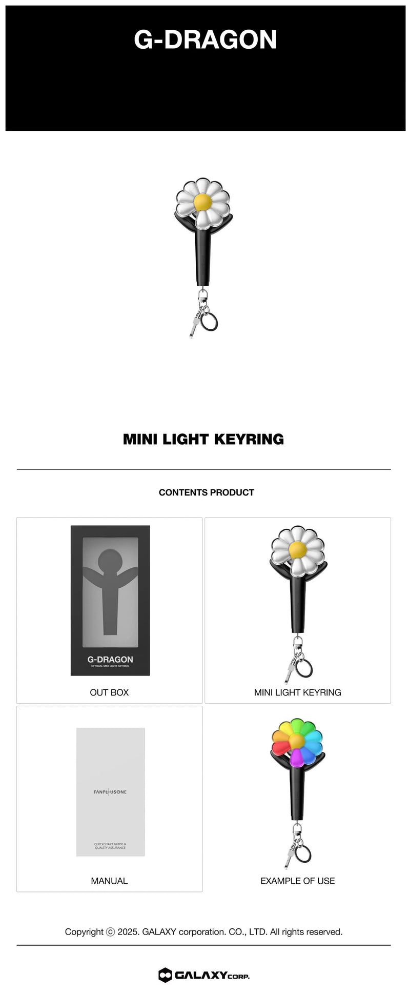 G-DRAGON - OFFICIAL LIGHT STICK KEYRING