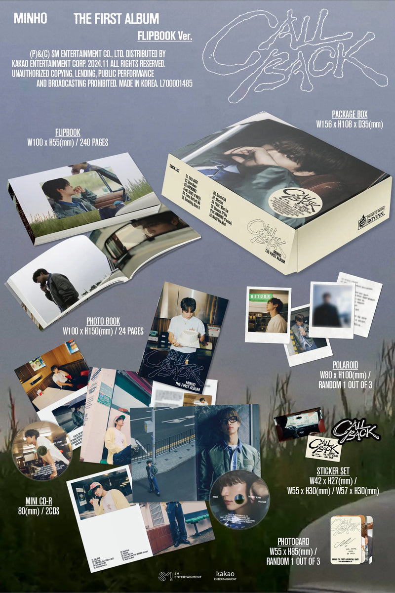 MINHO - 1ST ALBUM - CALL BACK (FLIPBOOK VER.)