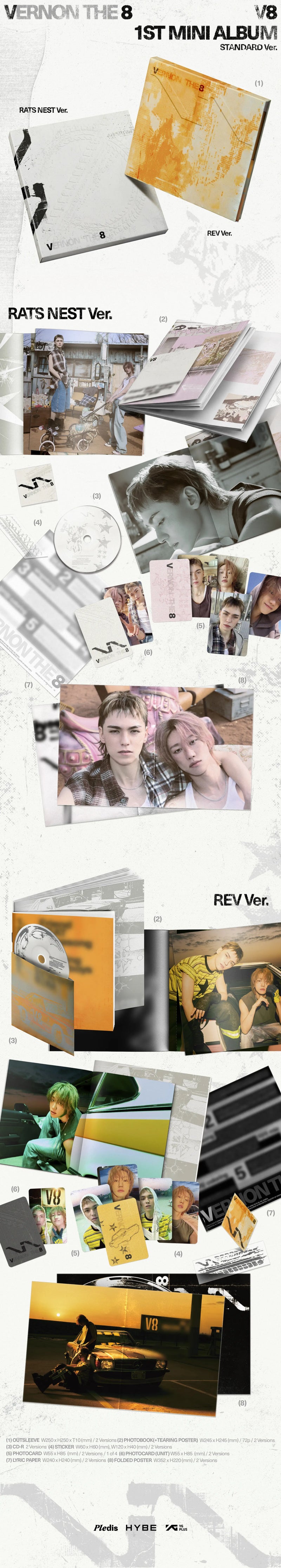 (PREORDER EARLY-MID JULY)  V8 (SEVENTEEN) - 1ST MINI ALBUM - V8