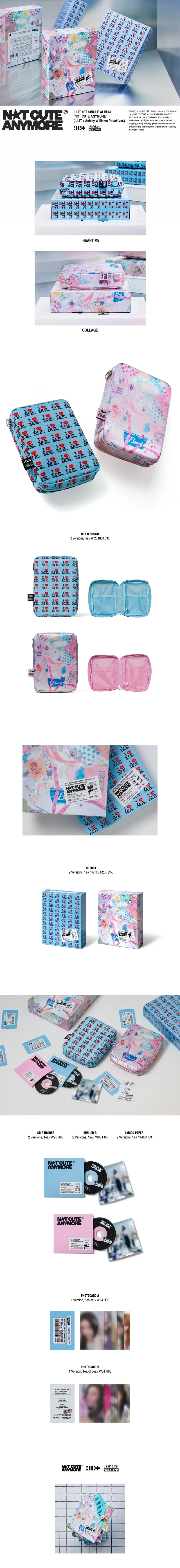 ILLIT - 1ST SINGLE ALBUM - NOT CUTE ANYMORE (ILLIT X ASHLEY WILLIAMS POUCH VER.)