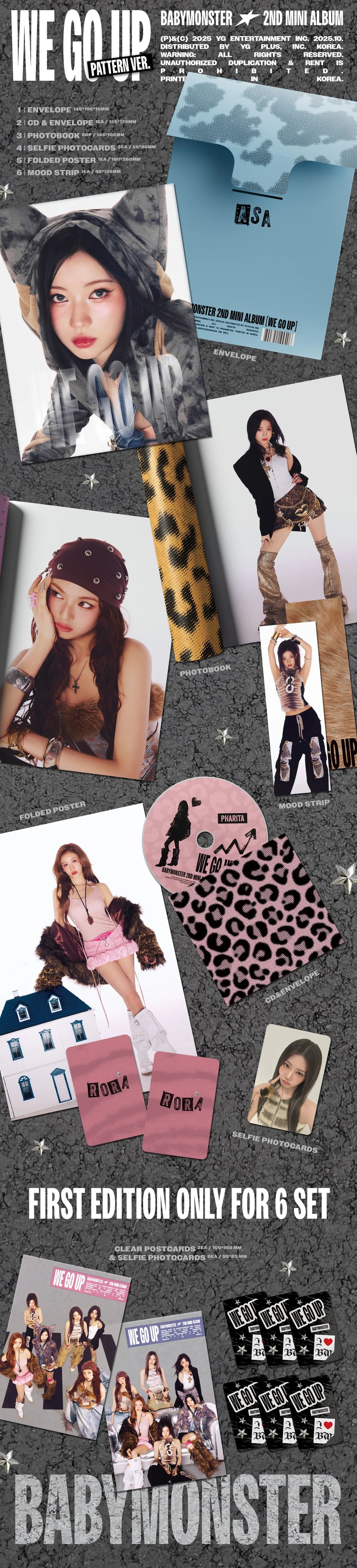 BABYMONSTER - 2ND MINI ALBUM - WE GO UP (PATTERN VER.)
