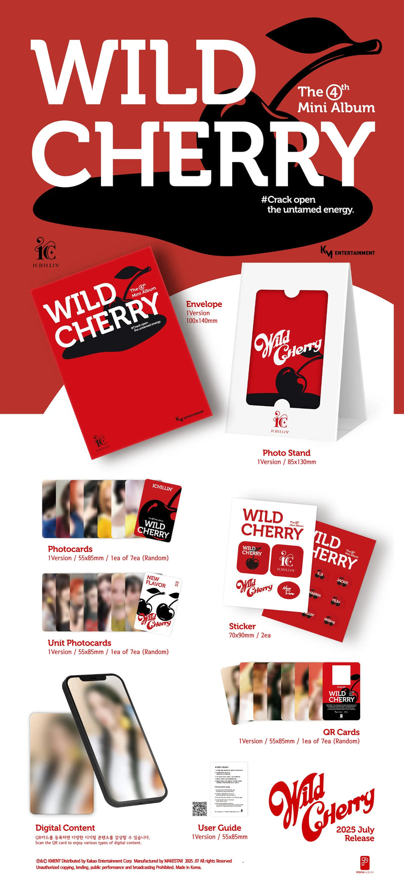 ICHILLIN' - 4TH MINI ALBUM - WILD CHERRY (POCA ALBUM)