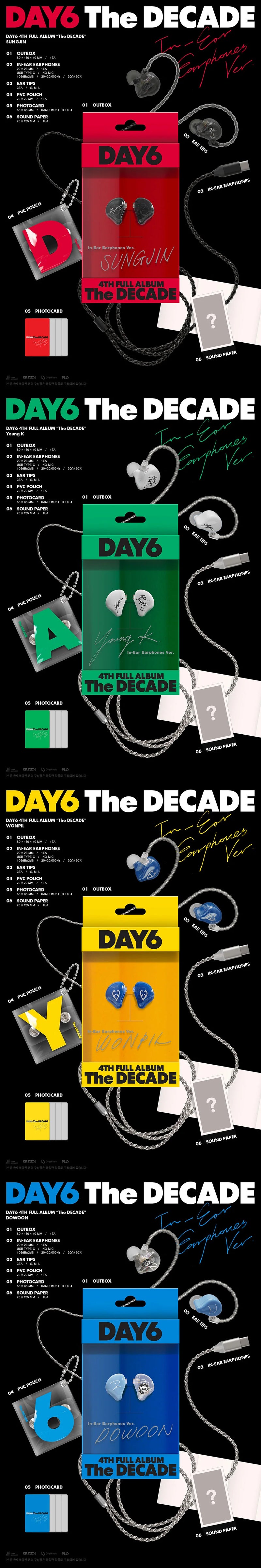 DAY6 - 4TH ALBUM - THE DECADE (IN-EAR EARPHONES VER.)