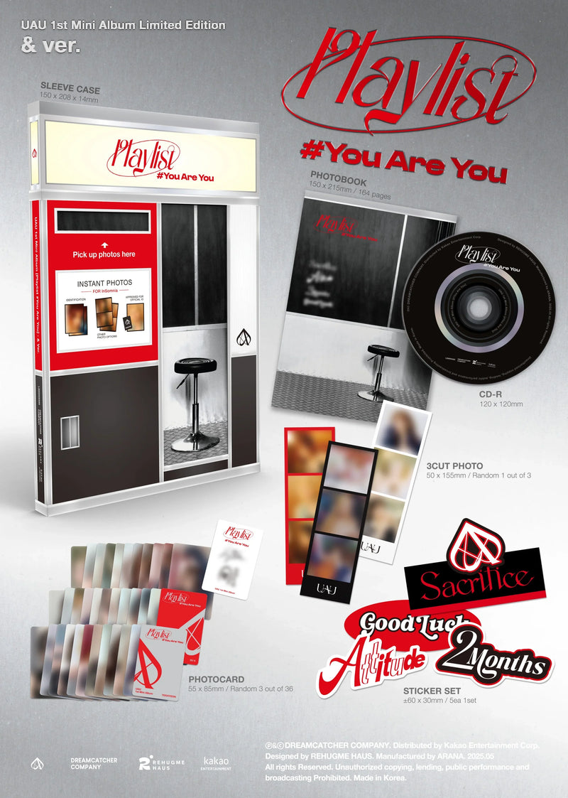 UAU - 1ST MINI ALBUM - PLAYLIST #YOU ARE YOU (LIMITED EDITION) (& VER.)