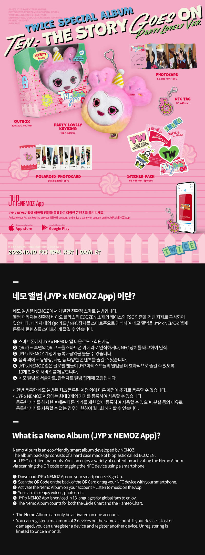 TWICE SPECIAL ALBUM - TEN : THE STORY GOES ON (PARTY LOVELY VER.)